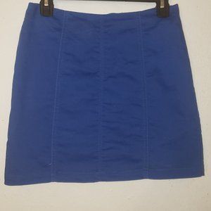 Cotton blue mini skirt